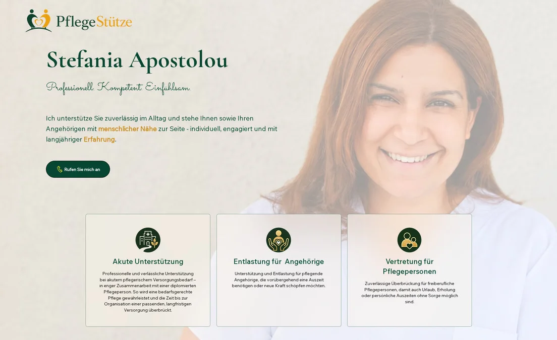 Website-Vorschau: Pflegestütze Stefania Apostolou