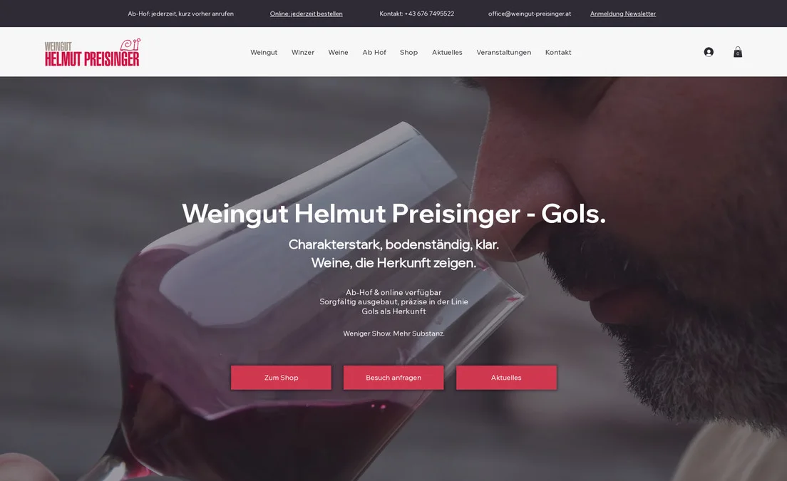 Website-Vorschau: Weingut Preisinger